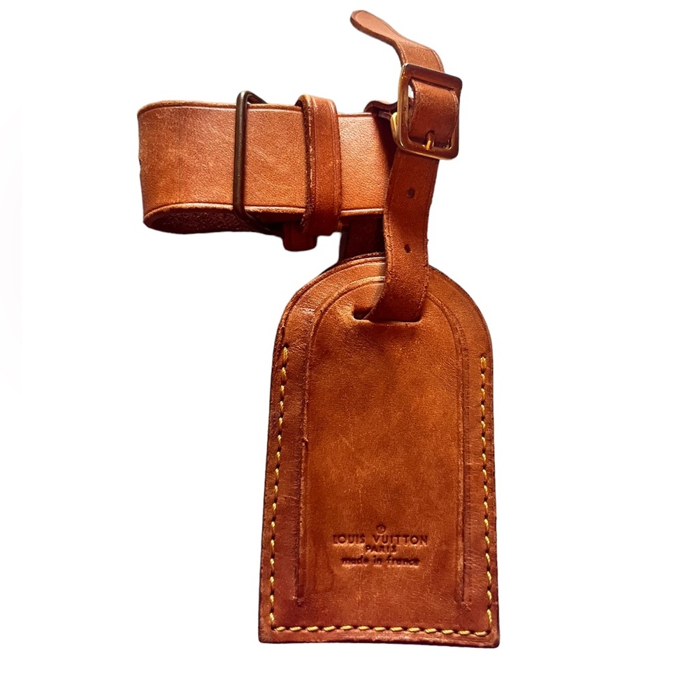 Louis Vuitton Luggage Tag | made in France | designer luggage tag | antique |